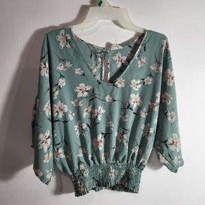 Sienna Sky Green Floral Blouse